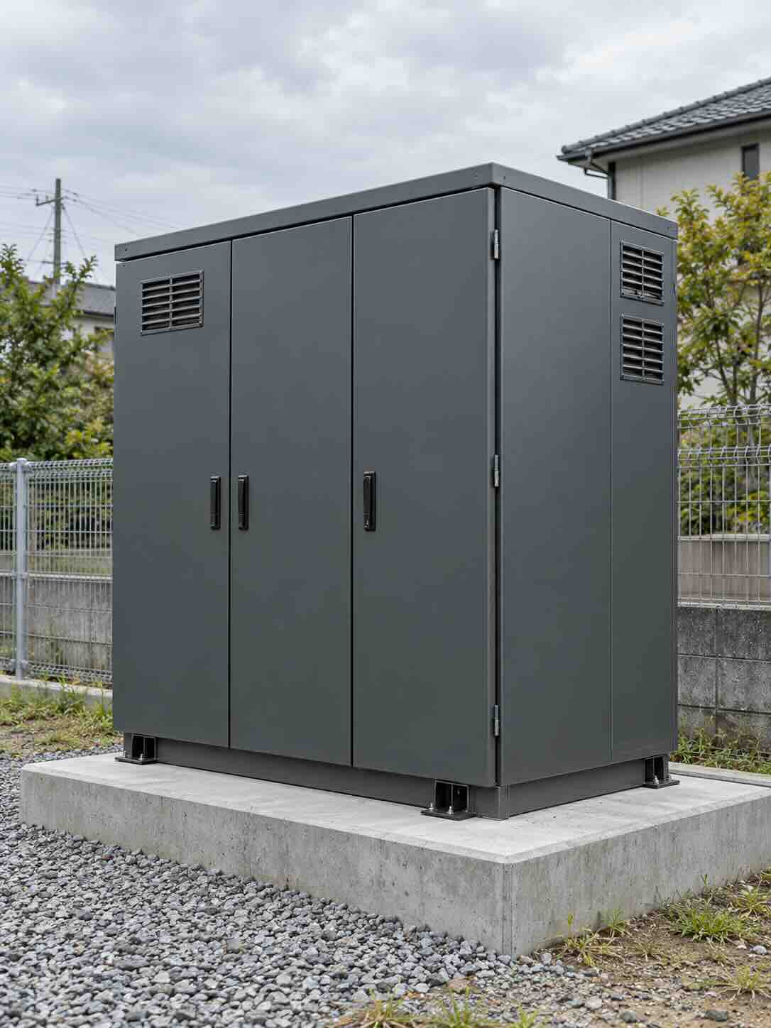 低圧蓄電所のユニット外観
